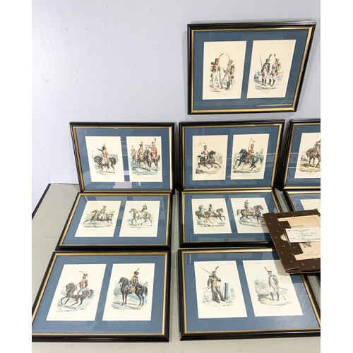 54 - A SET OF TEN FRAMED NAPOLEONIC CAVALRY SCENE PLATES FROM 'HISTOIRE DE L'EMPEREUR NAPOLEON'