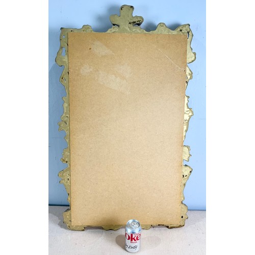 73 - ORNATE MODERN MIRROR IN GILT FRAME 114cm TALL , WIDTH  62cm