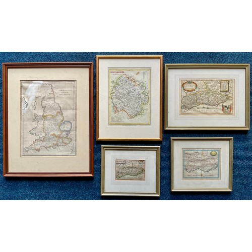 89 - SUSSEX MAPS, A MAP OF SAXON ENGLAND AND A MAP OF HEREFORDSHIRE