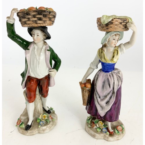 129 - 4 GOOD QUALITY CONTINENTAL PORCELAIN FIGURINES TALLEST 19.5cm