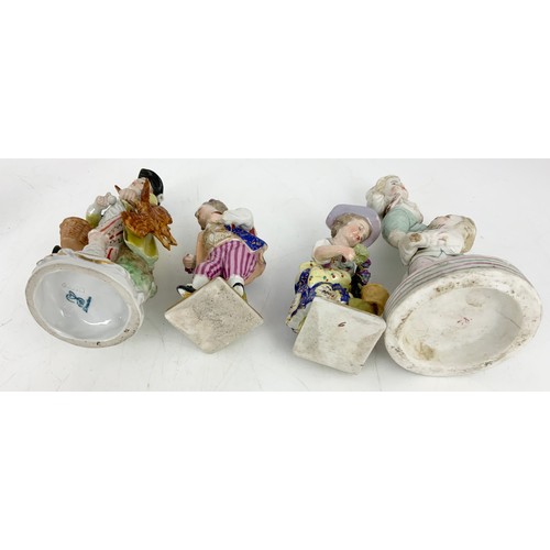 131 - QUANTITY OF PORCELAIN FIGURINES INC CONTINENTAL & HARD PASTE TALLEST 16cm