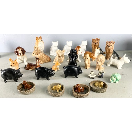 145 - QUANTITY OF ANIMAL MODELS INC SYLVAC , WADE PIN DISHES ETC