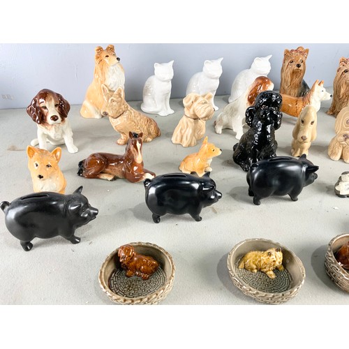 145 - QUANTITY OF ANIMAL MODELS INC SYLVAC , WADE PIN DISHES ETC