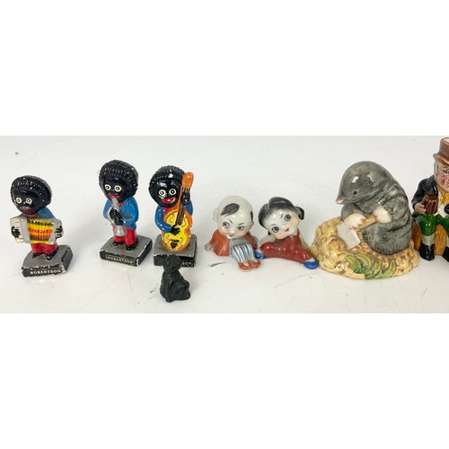 147 - FIGURES & MODELS INC FAIRINGS , ORIENTAL FIGURINES , ROYAL DOULTON TINY CHARACTER JUG, 3  ROBERTON G... 