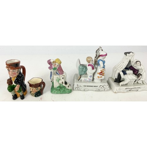 147 - FIGURES & MODELS INC FAIRINGS , ORIENTAL FIGURINES , ROYAL DOULTON TINY CHARACTER JUG, 3  ROBERTON G... 