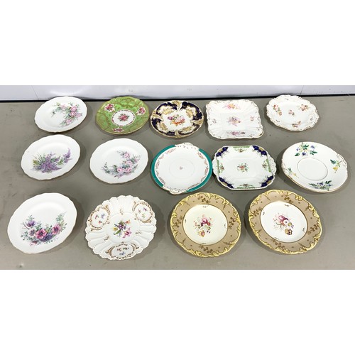 189 - QUANTITY OF ANTIQUE / VINTAGE PLATES & DISHES INC MEISSEN SHELL PLATE , HAND PAINTED SPODE COPELAND ... 