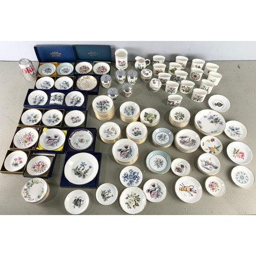 196 - LARGE QUANTITY OF ROYAL WORCESTER PIN DISHES, EGG CODDLERS, TOOTH PICK HOLDERS ETC SOME BOXED