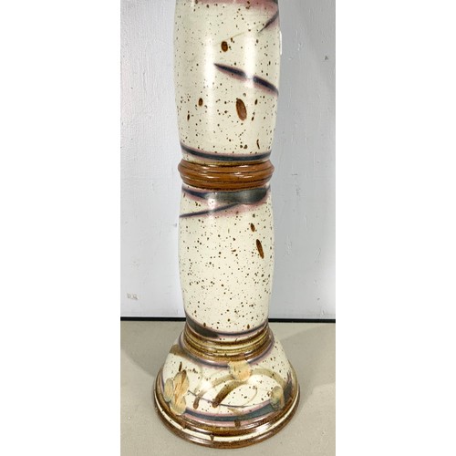 238 - ART POTTERY JARDINIERE ON STAND 89cm TALL