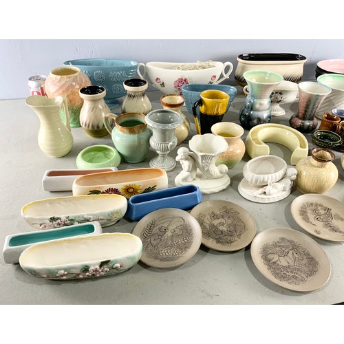 249 - LARGE QUANTITY OF VINTAGE CERAMICS INC SYLVAC, POOLE ETC 2 TRAYS