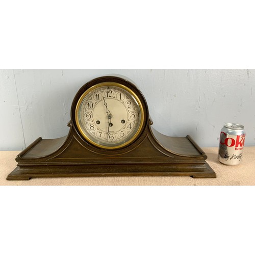 293 - AMERICAN NAPOLEON HAT CHIMING MANTLE CLOCK