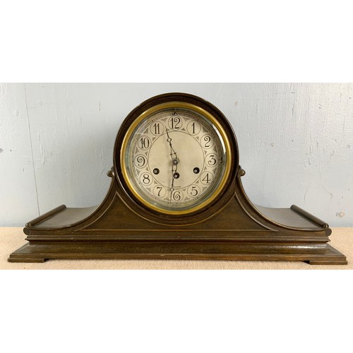 293 - AMERICAN NAPOLEON HAT CHIMING MANTLE CLOCK