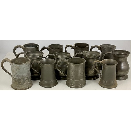 334 - QTY. PEWTER TANKARDS AND MEASURES