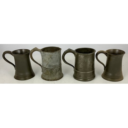 334 - QTY. PEWTER TANKARDS AND MEASURES