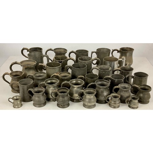 335 - QTY. PEWTER TANKARDS ETC.