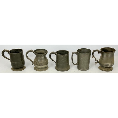 335 - QTY. PEWTER TANKARDS ETC.