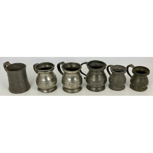 335 - QTY. PEWTER TANKARDS ETC.