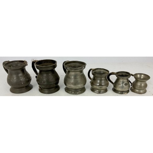 335 - QTY. PEWTER TANKARDS ETC.