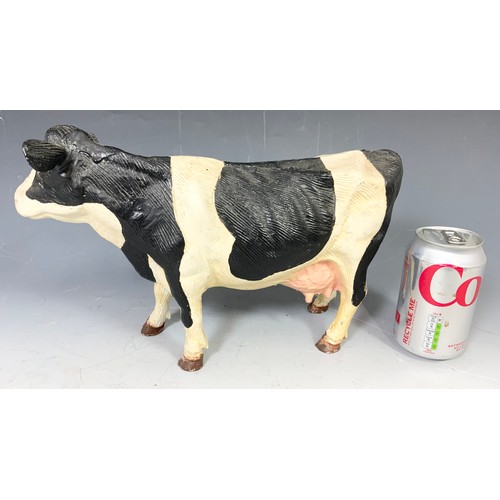 354 - CAST METAL FREISAN  COW WIDTH 34cm / SHOP DISPLAY