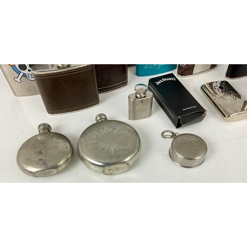 373 - COLLECTION OF HIP FLASKS