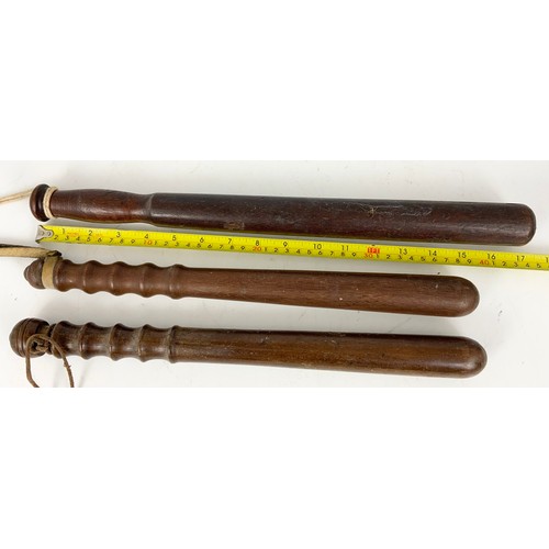 408 - 3 ANTIQUE / VINTAGE TRUNCHEONS