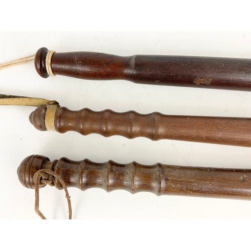 408 - 3 ANTIQUE / VINTAGE TRUNCHEONS