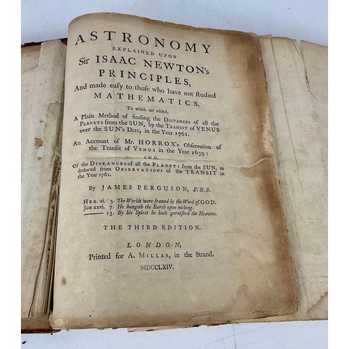 95 - FERGUSON JAMES.  ASTRONOMY EXPLAINED UPON SIR ISAAC NEWTON`S PRINCIPLES, THIRD EDITION 1764