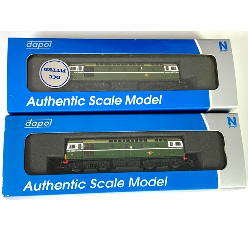 548 - DAPOL 2 BOXED LOCOMOTIVES CLASS 26, D5316 ADVISED CHIP CODE 5316, & CLASS 27 D5401 GREEN SYP, ADVISE... 