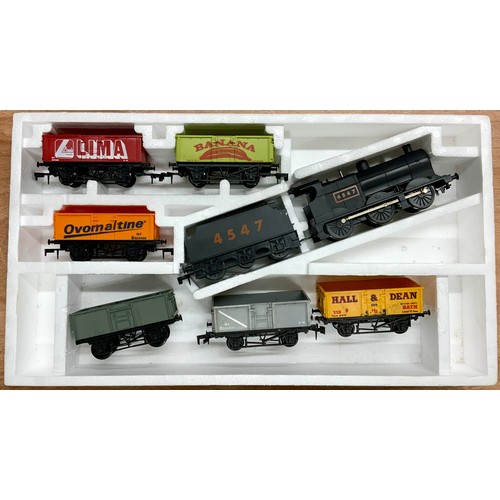 463 - LIMA BOXED GIANT SET, (0GAUGE) 110150, ‘SET’ COMPRISES 4F 4547, 3 ORIGINAL WAGONS AND 3 EXTRA. NO TR... 