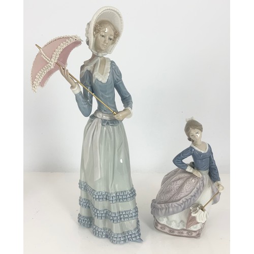 151 - LLADRO LADY WITH PARASOL AND ONE OTHER