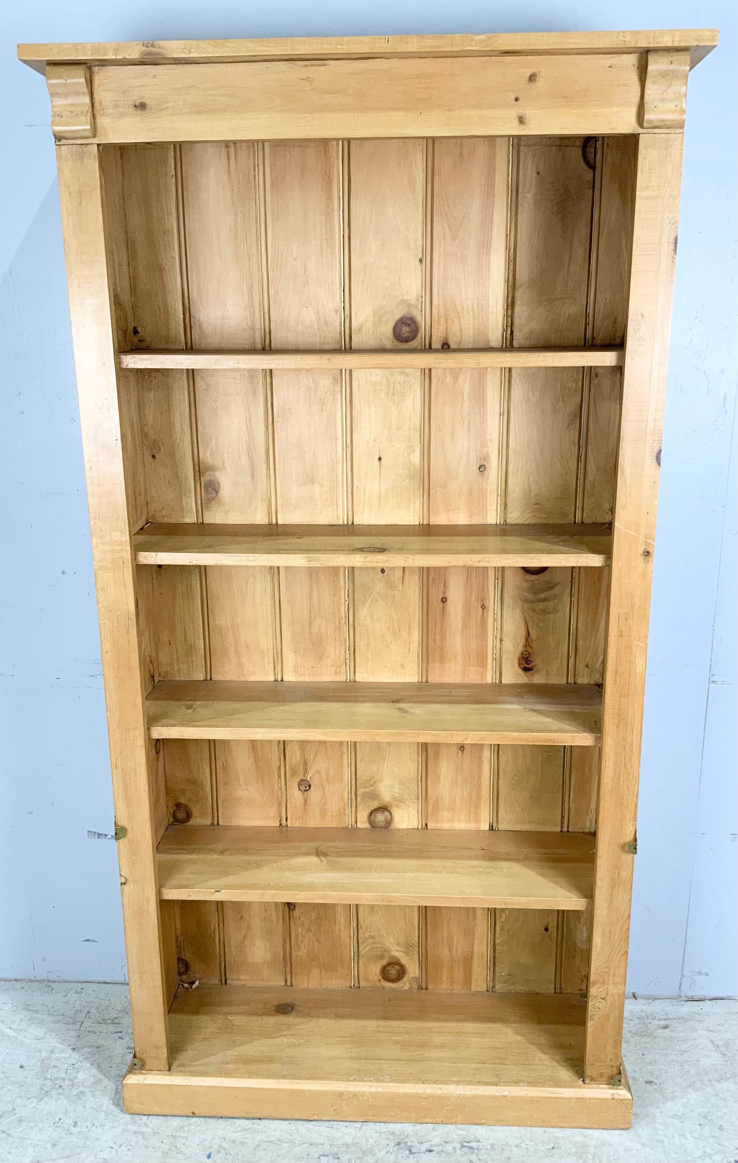 TALL PINE BOOKSHELVES 183cm TALL. WIDTH 95cm