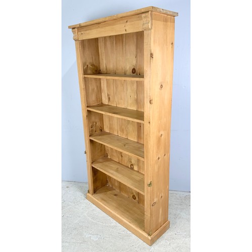 TALL PINE BOOKSHELVES 183cm TALL. WIDTH 95cm
