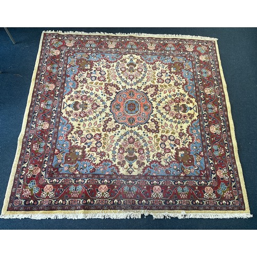 738 - PERSIAN  BIDJAR HAND KNOTTED SQUARE RUG 198 X 198 APPROX