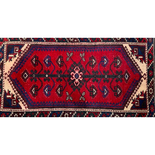 740 - TURKISH DOSEMEALTI RED GROUND RUG 125cm x 72cm