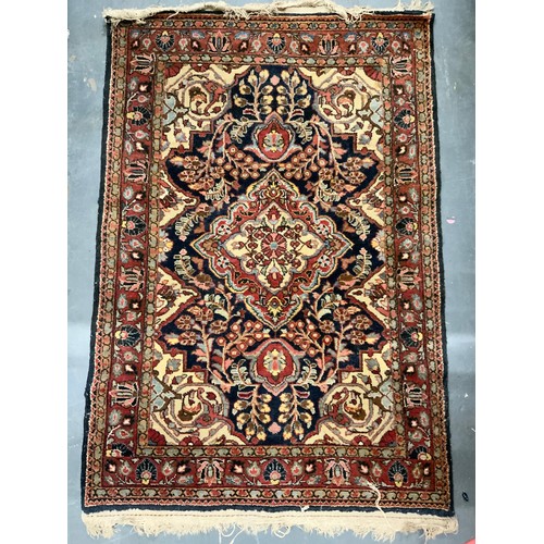 744 - BLUE GROUND RUG 156cm x 106cm