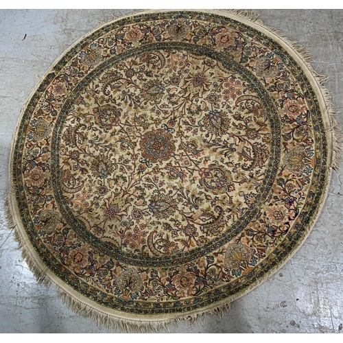 741 - CIRCULAR CREAM RUG 184cm DIAMETER