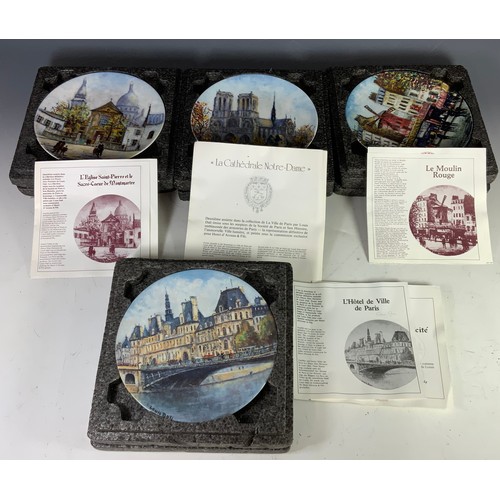 199 - COLLECTION OF 10 PARISSIAN SCENE 'HENRID'ARCEAU &FILS' PLATES, ALL WITH CERTIFICATES