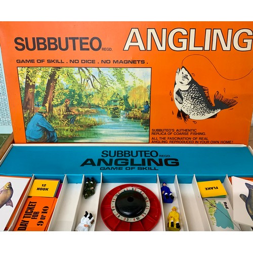 59 - SUBBUTEO ANGLING, BOXED & SUPER SOCCER GAME WITH ASSESSORIES AS SHOWN