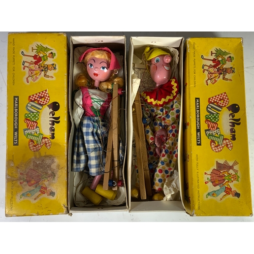 57 - 2 BOXED PELHAM PUPPETS, DUTCH GIRL & CLOWN