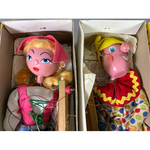 57 - 2 BOXED PELHAM PUPPETS, DUTCH GIRL & CLOWN