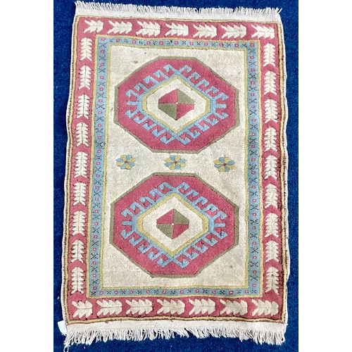 746 - WESTLAND WOVENS BY PENDLETON RED GROUND AZTEC STYLE BLANKET RUG, PORTLAND OREGAN Approx. 205cm x 138... 