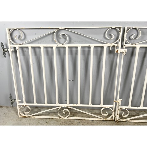 494 - A PAIR  DRIVE WAY METAL GATES - 2.3M IN LENGTH BY 0.9M IN HEIGHT