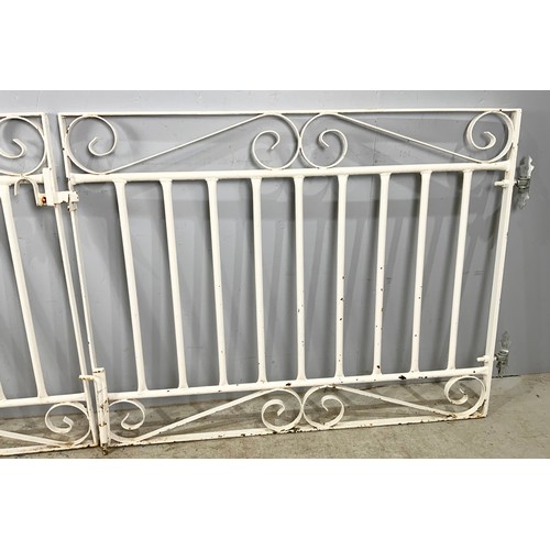 494 - A PAIR  DRIVE WAY METAL GATES - 2.3M IN LENGTH BY 0.9M IN HEIGHT