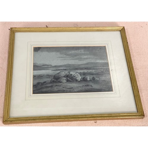 20 - ATTRIBUTED TO DR THOMAS MONRO (1759-1833), CHARCOAL AND WASH, APPROX. 26 X 19 cm, LABELLED VERSO, CE... 