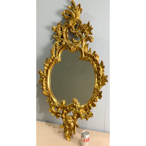 63 - ORNATE GILT FRAMED MIRROR 114cm x 62cm