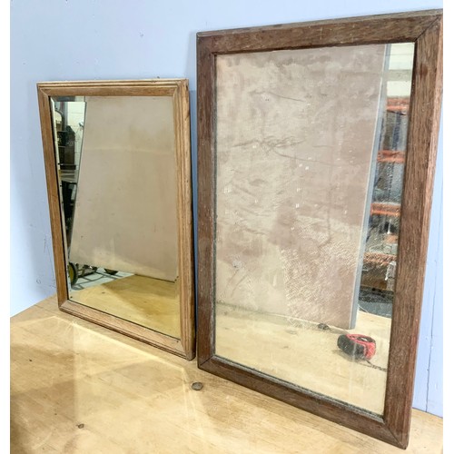 64 - 2 RECTANGULAR MIRRORS LARGEST 77cm x 49cm