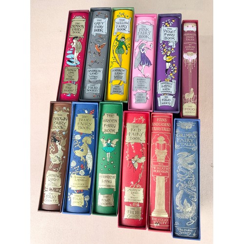 85 - QUANTITY OF FOLIO SOCIETY BOOKS INC ANDREW LANG FAIRY BOOKS, BOX SET OF CS LEWIS BOOKS ETC