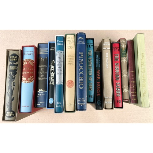 86 - QUANTITY OF FOLIO SOCIETY BOOKS INC LORD OF THE RINGS BOX SET, PETER PAN, WIND IN THE WILLOWS ETC