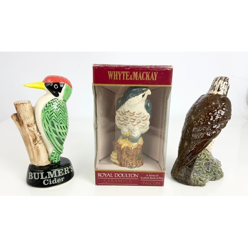 115 - CARLTONWARE BULMERS CIDER ADVERTISING WOODPECKER WITH A ROYAL DOULTON WHYTE & MACKAY FALCON BOXED & ... 