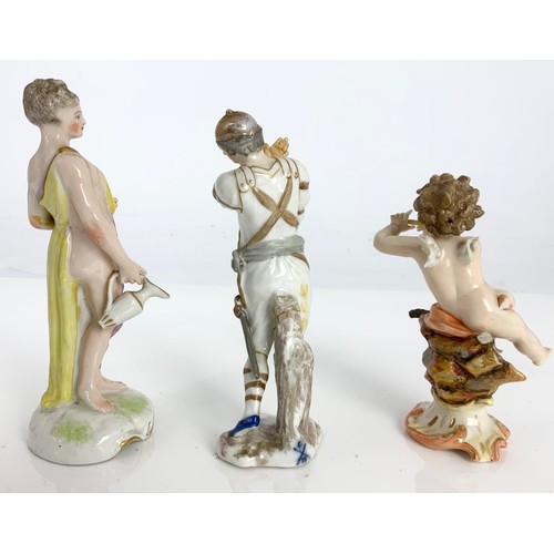 103 - COLLECTION OF 19TH CENTURY CONTINENTAL FIGURES INC. PR. CHERUB SHOES AND 3 FIGURES