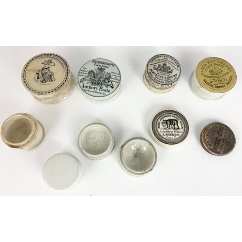 161 - A COLLECTION OF 19TH CENTURY ADVERTISING POT LIDS ETC